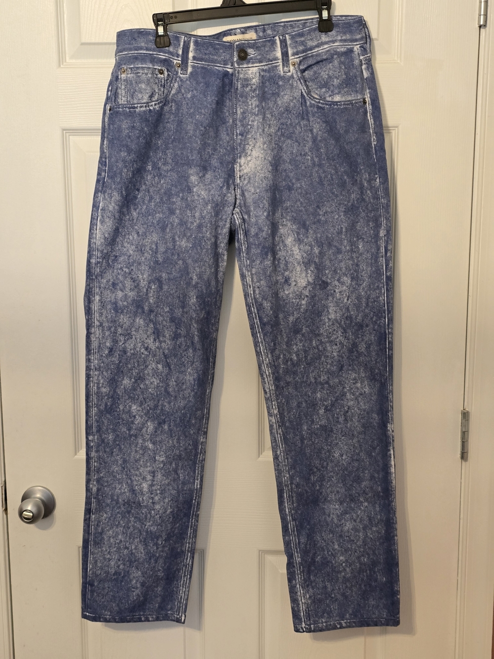 NWOT Women's Blue Acid-Wash Straight-Leg Jeans